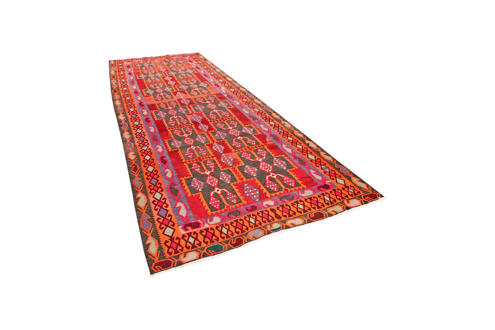 Kelim Ardebil — Handmade, 183x402 cm, Multicolor, 100% Virgin Wool | View 5