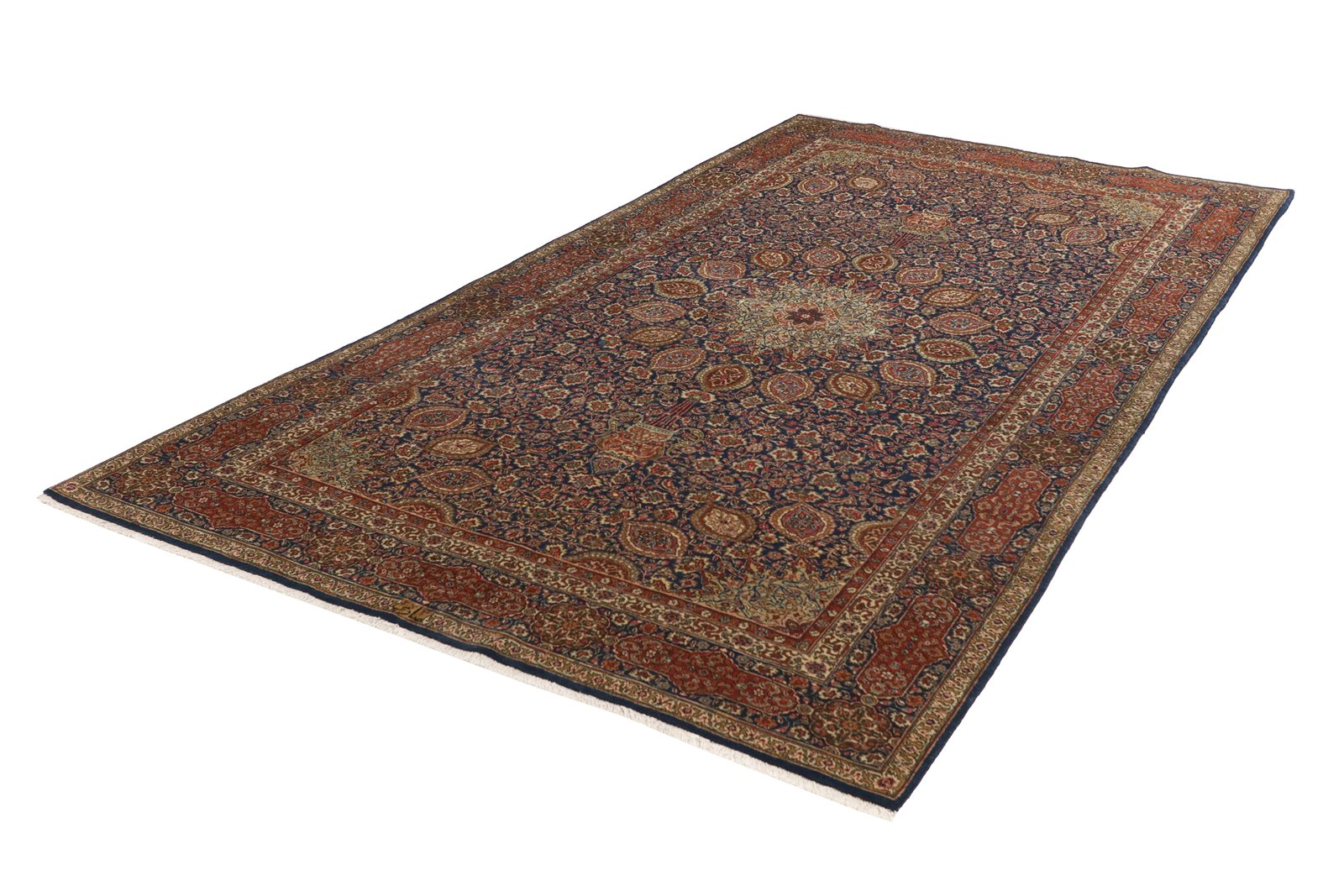 Tabriz Old — Hand-knotted, 158x280 cm, Blue, 100% Virgin Wool | View 6