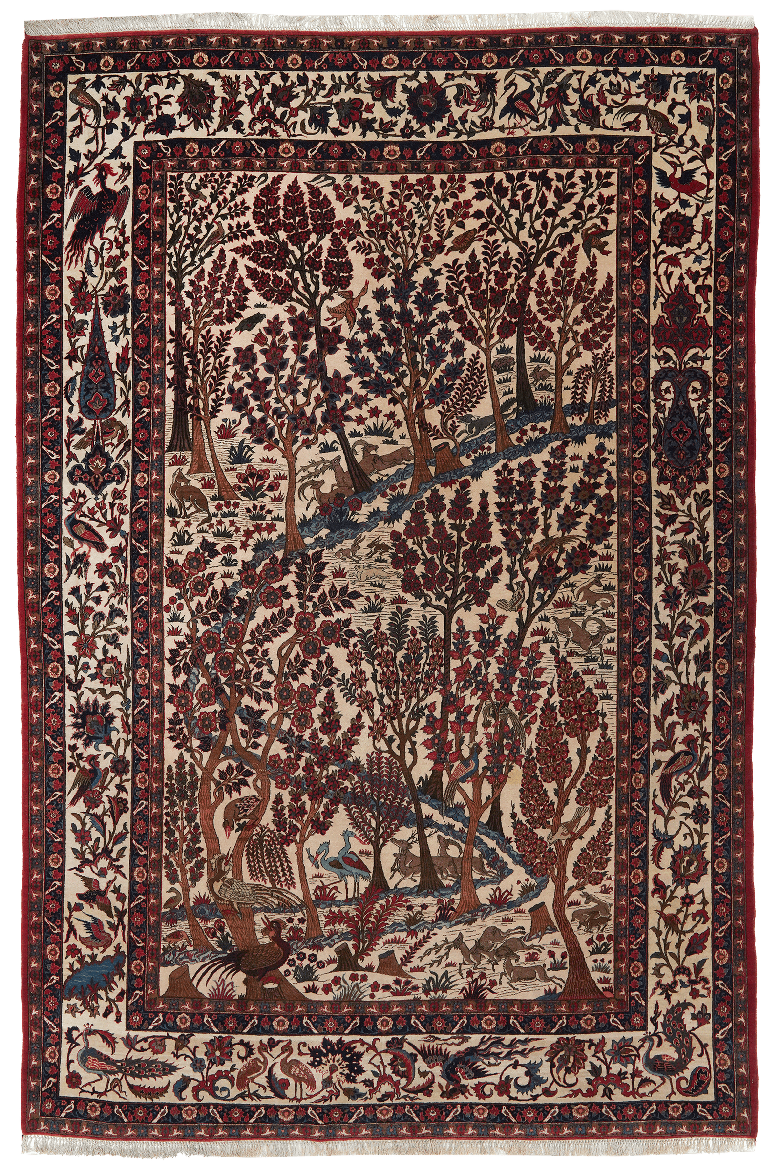 Isfahan — Hand-knotted, 212x322 cm, Brown, 100% Virgin Wool | Main view