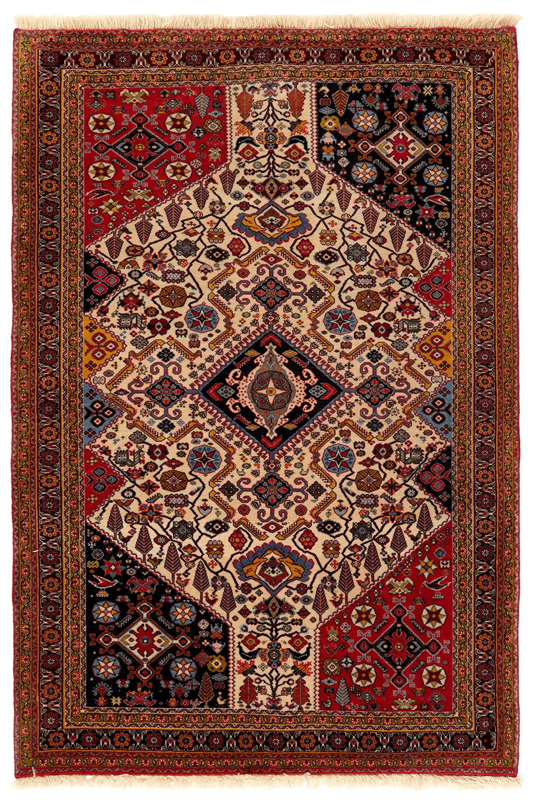 Kashkuli — Hand-knotted, 99x145 cm, Beige, 100% Virgin Wool | Main view