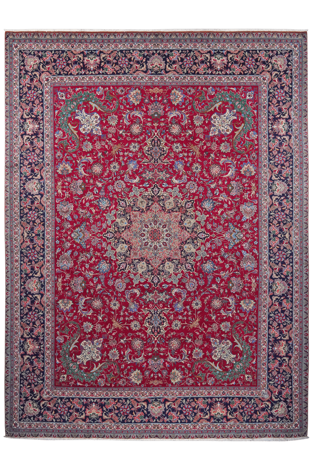 Tabriz Old — Hand-knotted, 295x392 cm, Red, 100% Virgin Wool | Main view