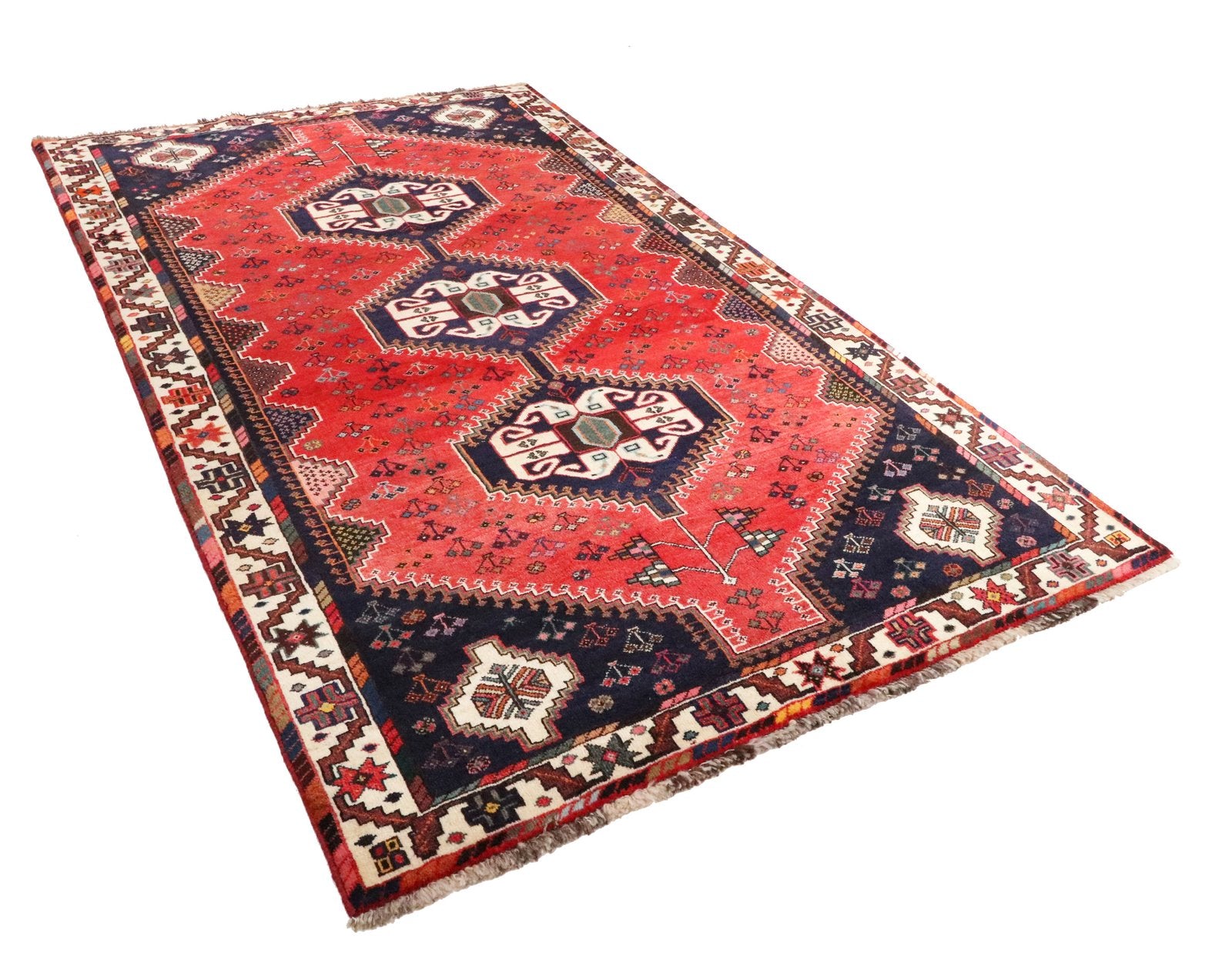 Gashgai — Hand-knotted, 158x258 cm, Red, 100% Virgin Wool | View 5