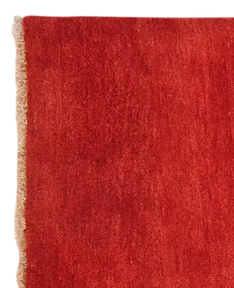 Gabbeh — Hand-knotted, 82x255 cm, Red, 100% Virgin Wool | View 3