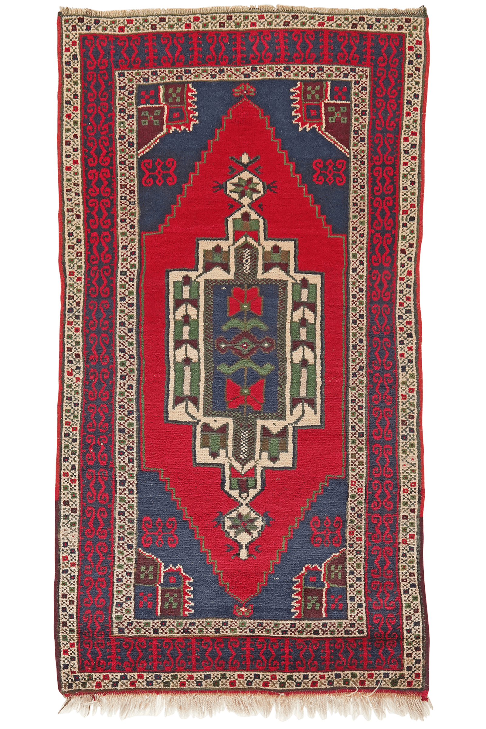 Konya — Hand-knotted, 86x167 cm, Red, 100% Virgin Wool | Main view