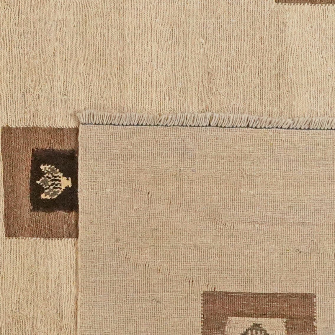 Kelim Gashgai — Handmade, 205x294 cm, Beige, 100% Virgin Wool | View 6