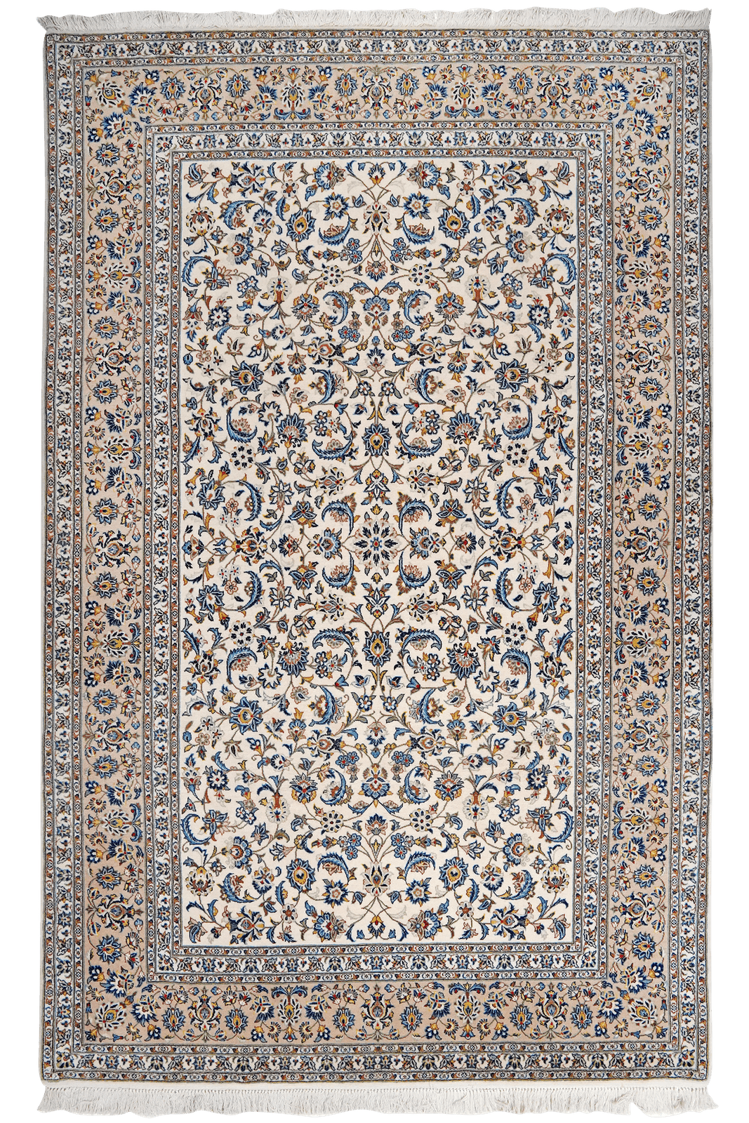 Kashan — Hand-knotted, 191x300 cm, Beige, 100% Virgin Wool | Main view