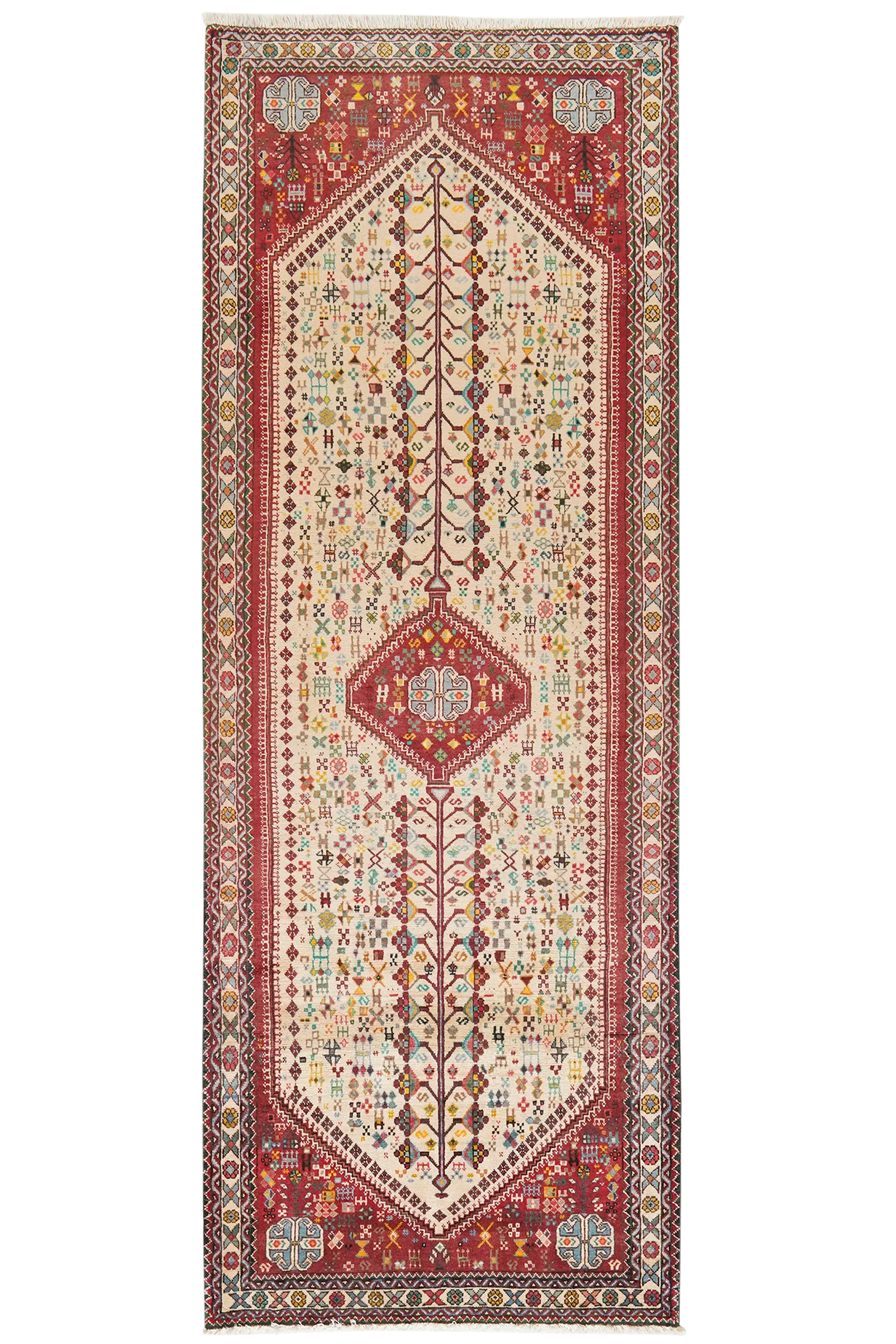 Abadeh — Handgefertigt, 280x105 cm, Beige, 100% Virgin Wool | Main view