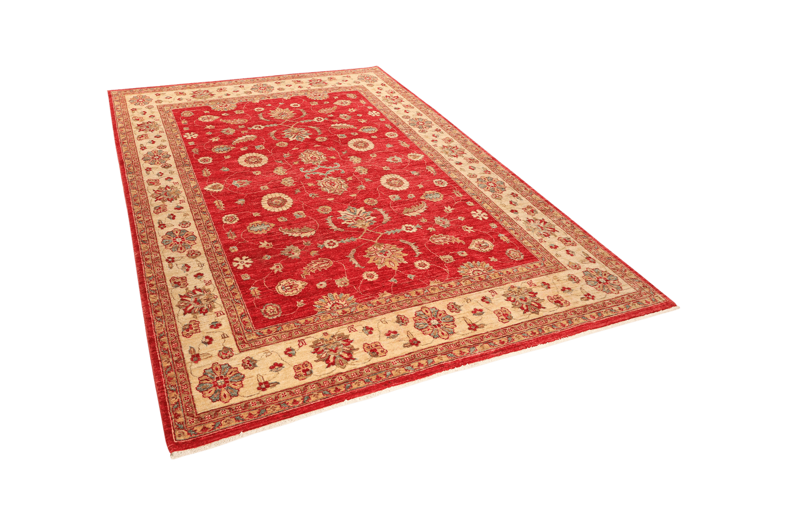 Ziegler — Hand-knotted, 196x269 cm, Red, 100% Virgin Wool | View 5