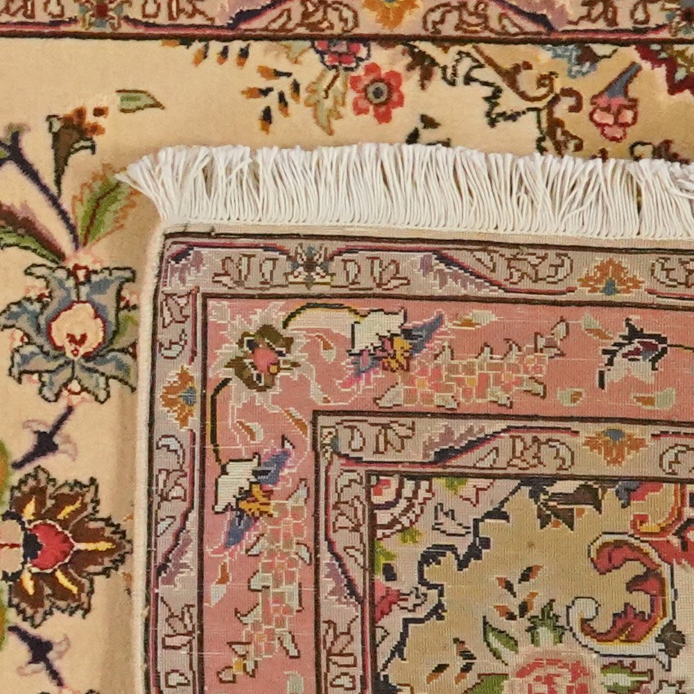 Tabriz 50 Raj — Hand-knotted, 80x209 cm, Beige, 100% Virgin Wool | View 6