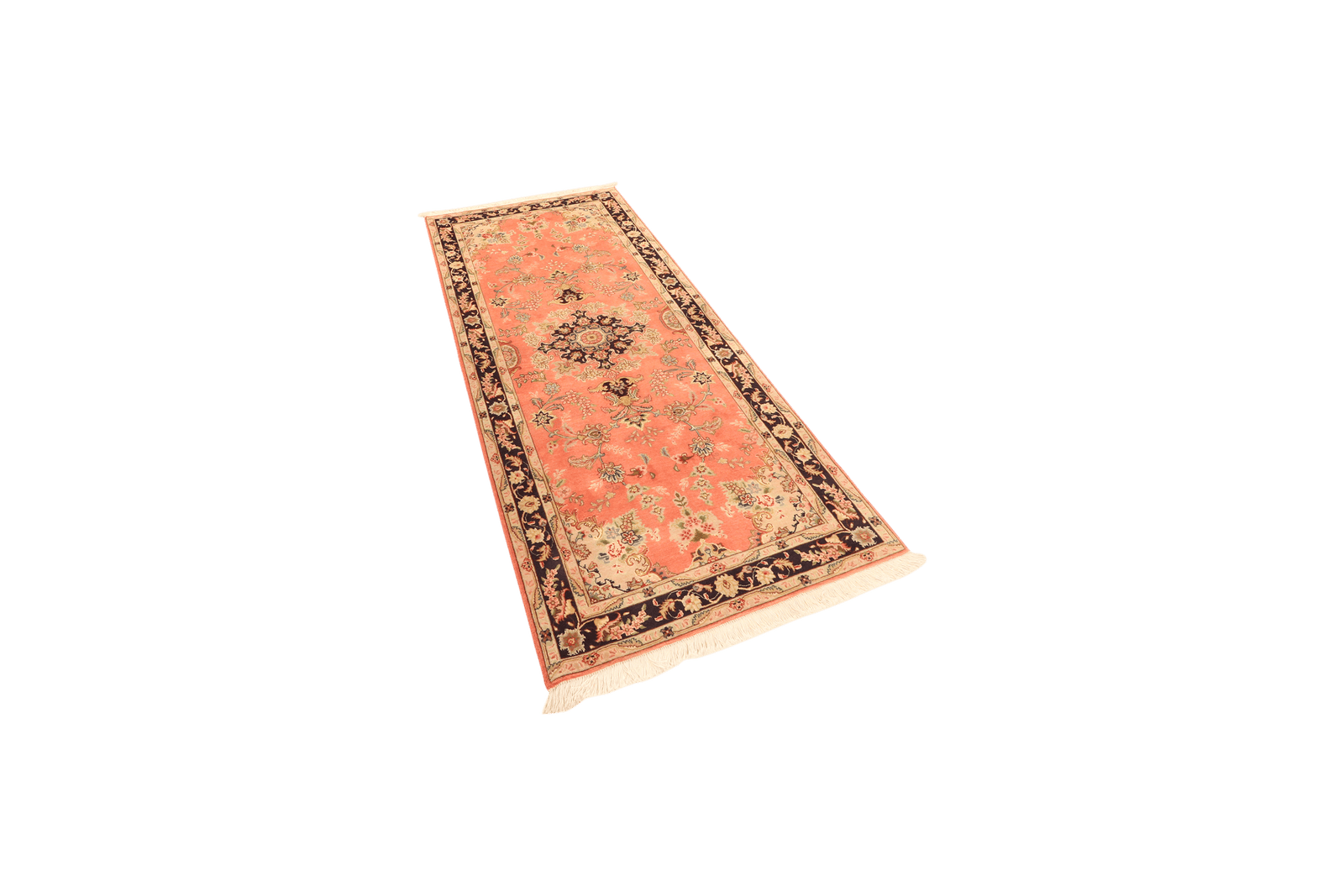 Tabriz 50 Raj — Hand-knotted, 83x203 cm, Red, 100% Virgin Wool | View 5