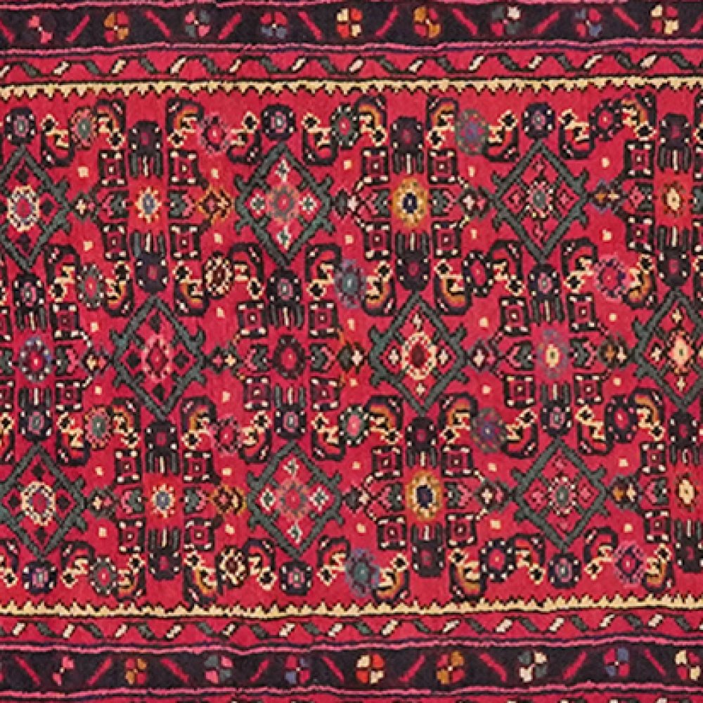 Hosseinabad — Hand-knotted, 73x985 cm, Red, 100% Virgin Wool | View 4