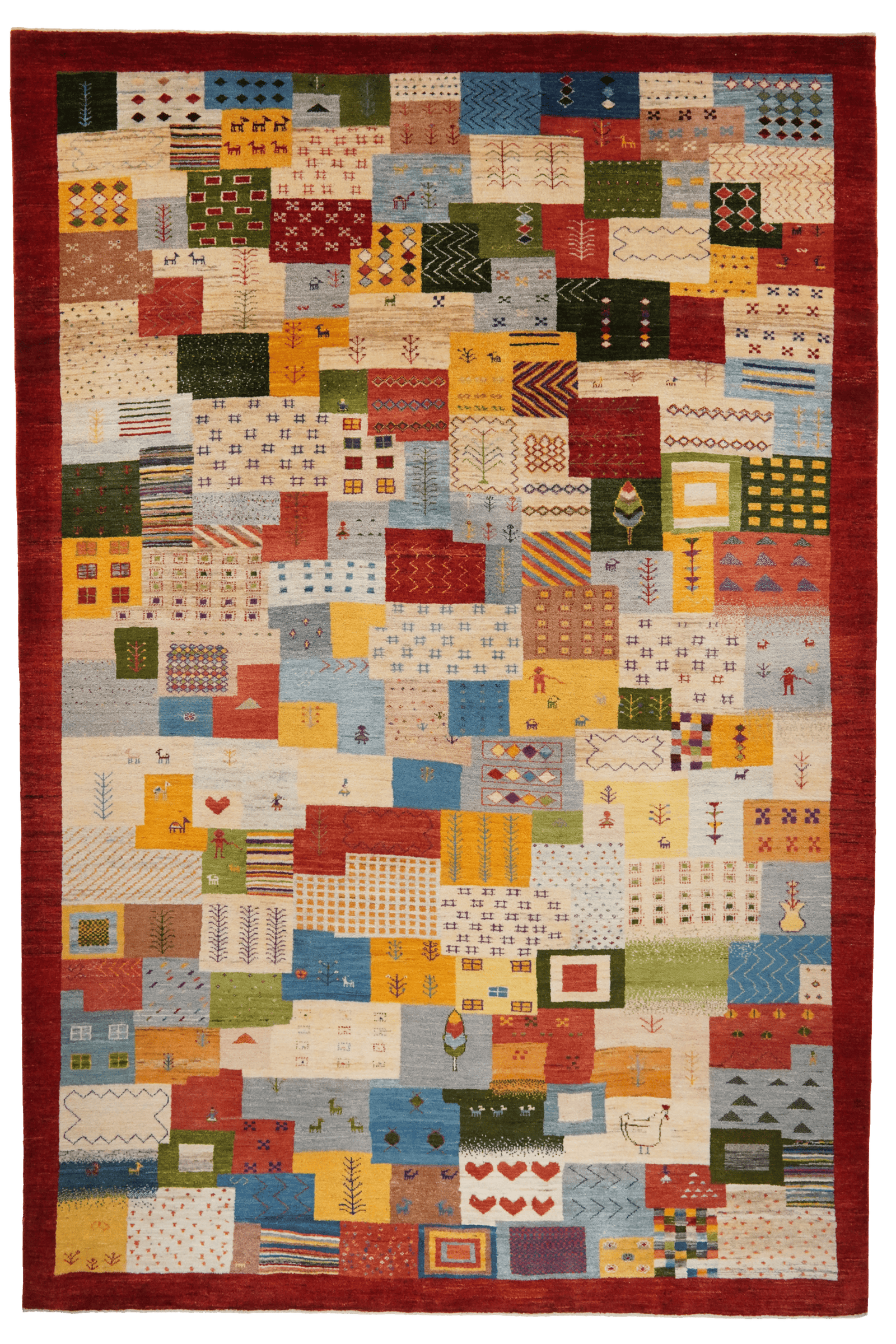 Rizbaf — Hand-knotted, 205x304 cm, Multicolor, 100% Virgin Wool | Main view