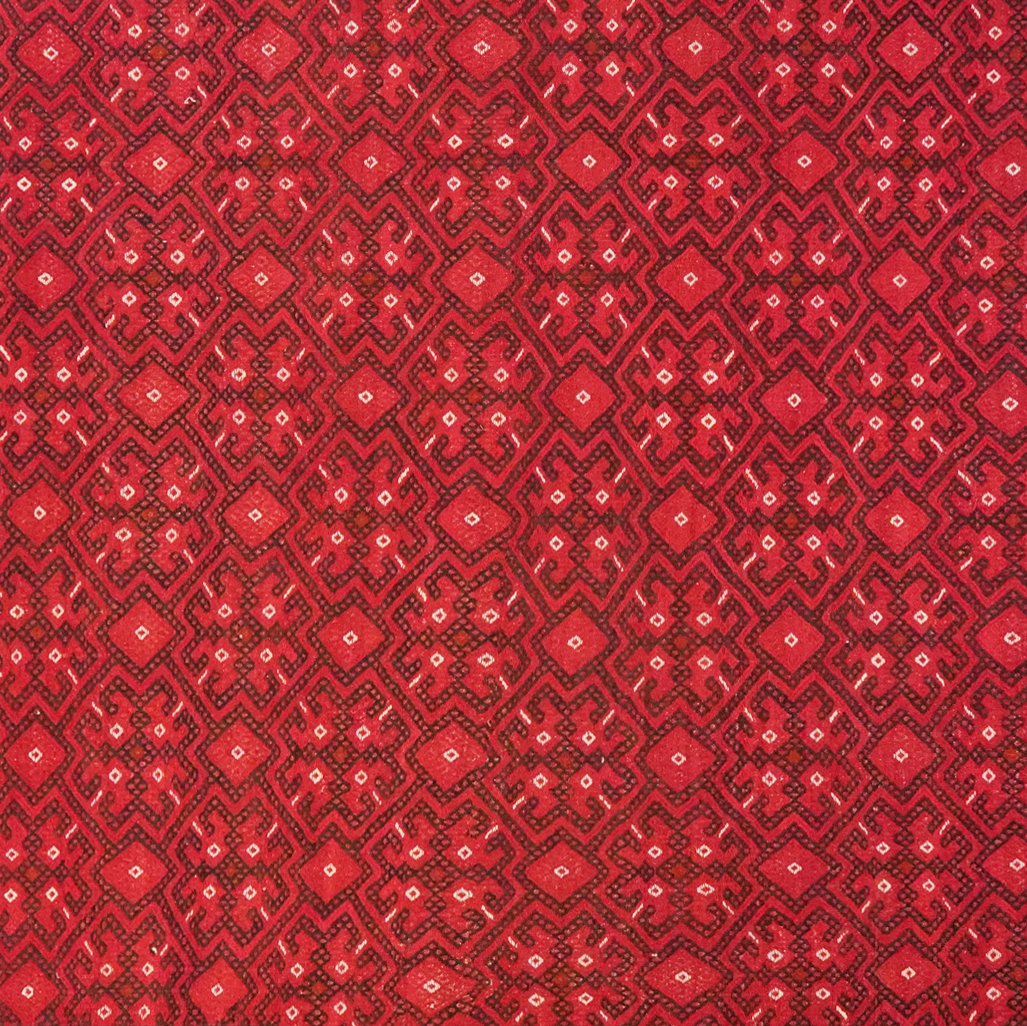 Kelim Turkman — Handmade, 225x337 cm, Red, 100% Virgin Wool | View 4