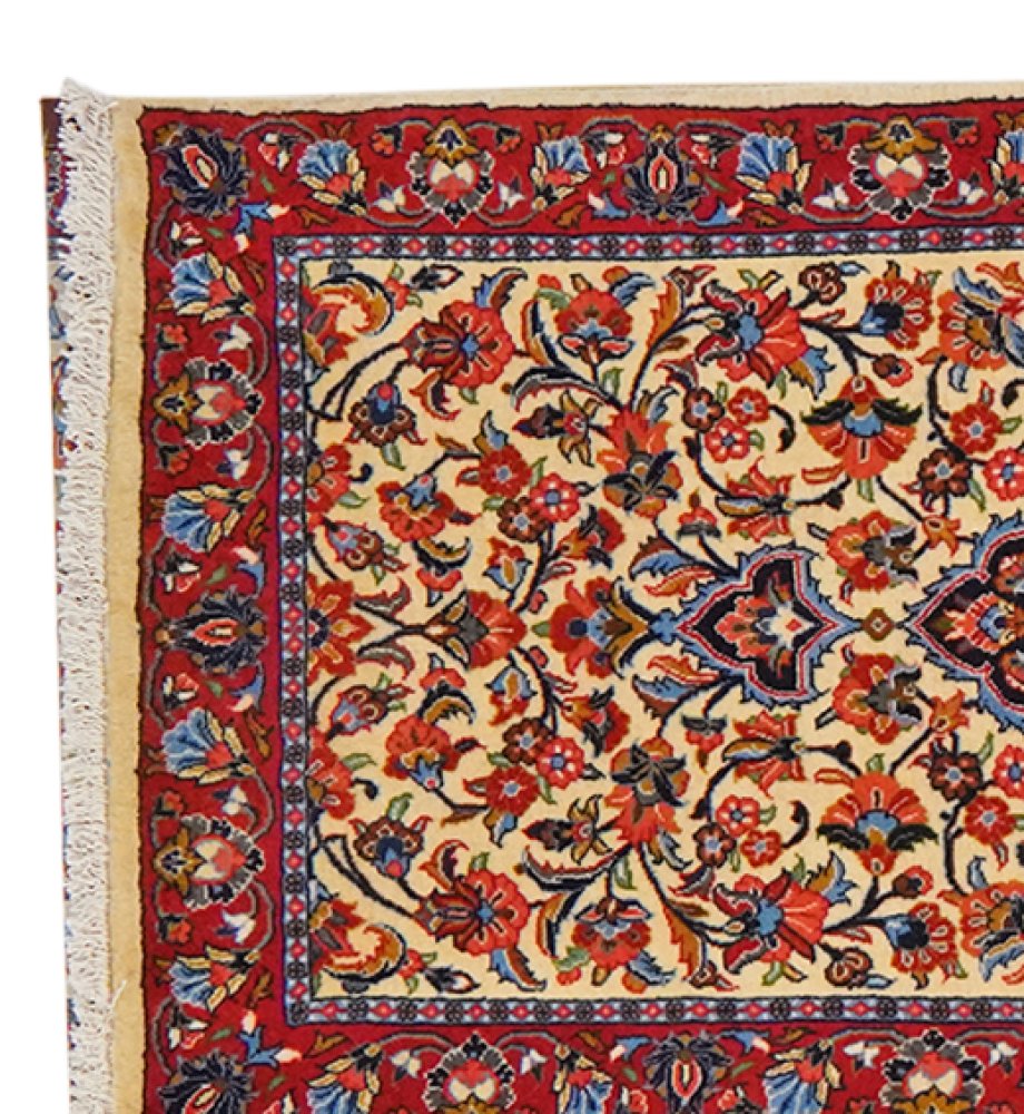 Sarough — Hand-knotted, 84x575 cm, Beige, 100% Virgin Wool | View 3