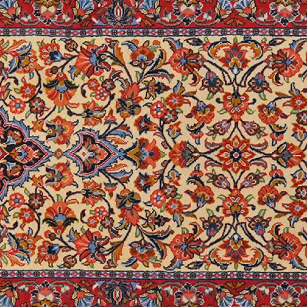Sarough — Hand-knotted, 84x575 cm, Beige, 100% Virgin Wool | View 4