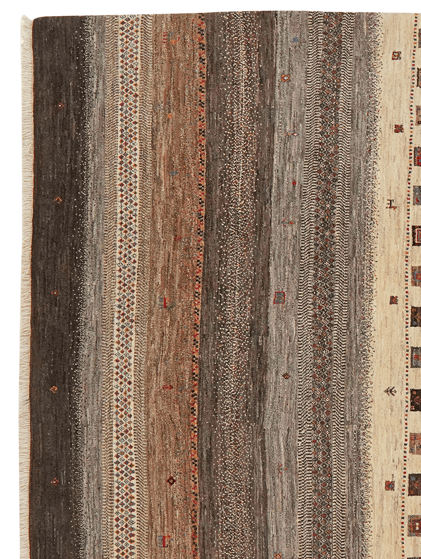 Rizbaf — Hand-knotted, 204x295 cm, Brown, 100% Virgin Wool | View 3