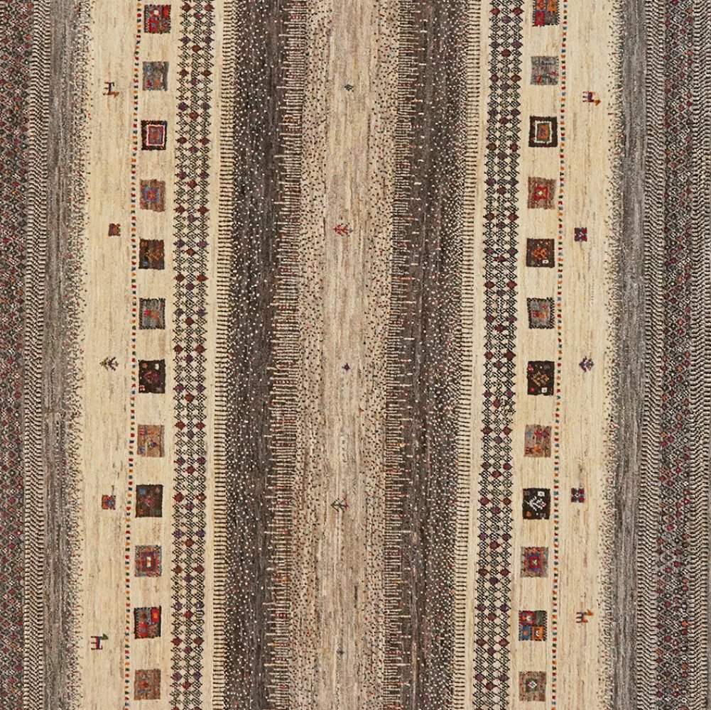 Rizbaf — Hand-knotted, 204x295 cm, Brown, 100% Virgin Wool | View 4