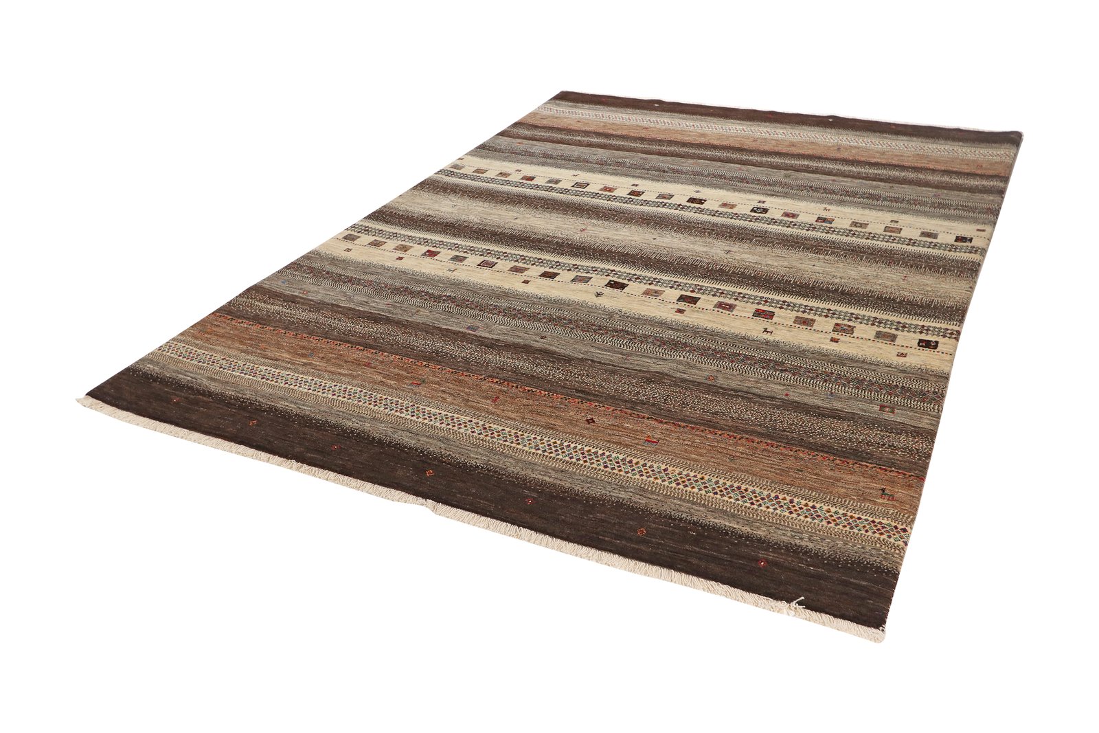 Rizbaf — Hand-knotted, 204x295 cm, Brown, 100% Virgin Wool | View 5