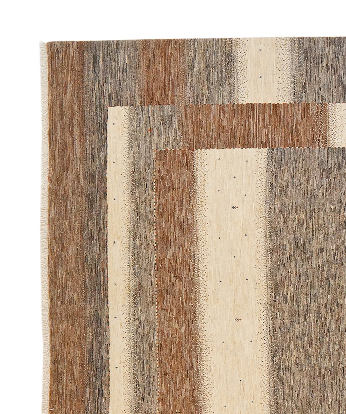 Rizbaf — Hand-knotted, 217x296 cm, Brown, 100% Virgin Wool | View 3