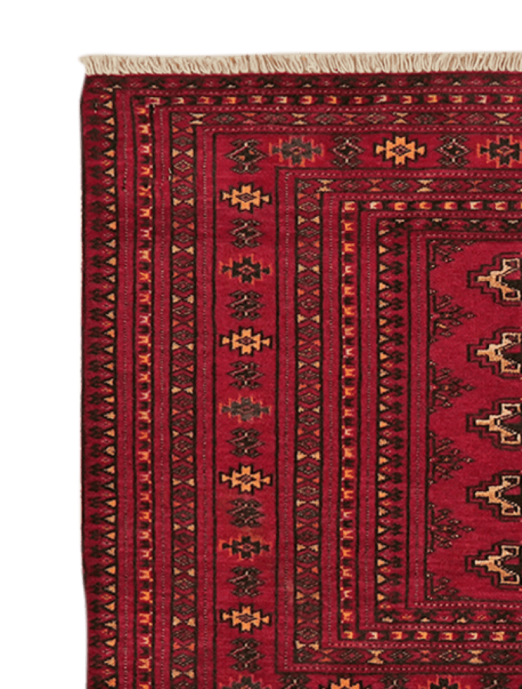 Belutch — Hand-knotted, 146x74 cm, Red, 100% Virgin Wool | View 3