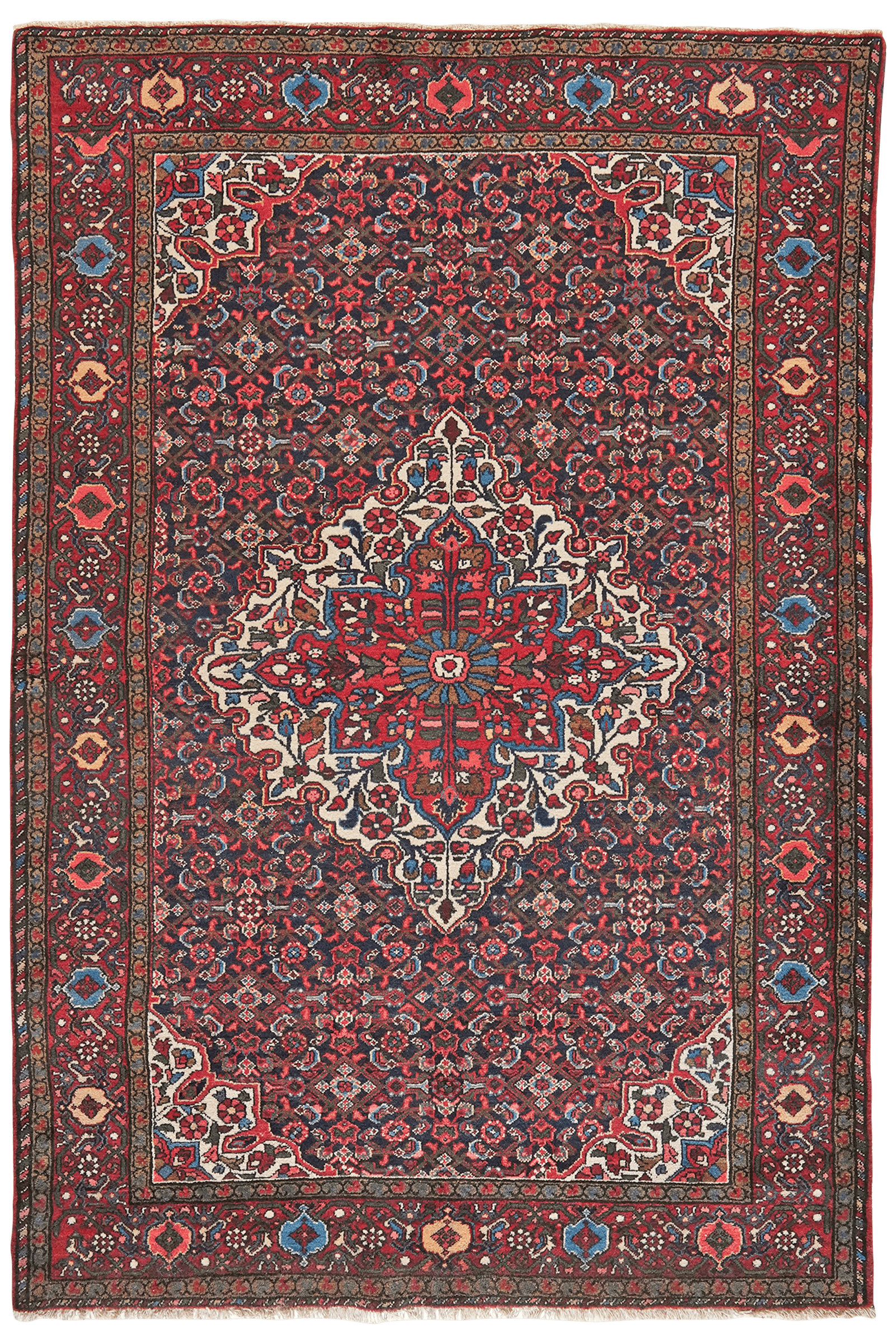 Bourtchalou — Hand-knotted, 148x219 cm, Blue, 100% Virgin Wool | Main view
