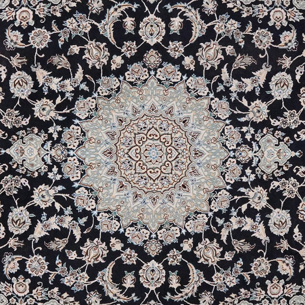 Nain 9La — Hand-knotted, 201x291 cm, Blue, 100% Virgin Wool | View 4