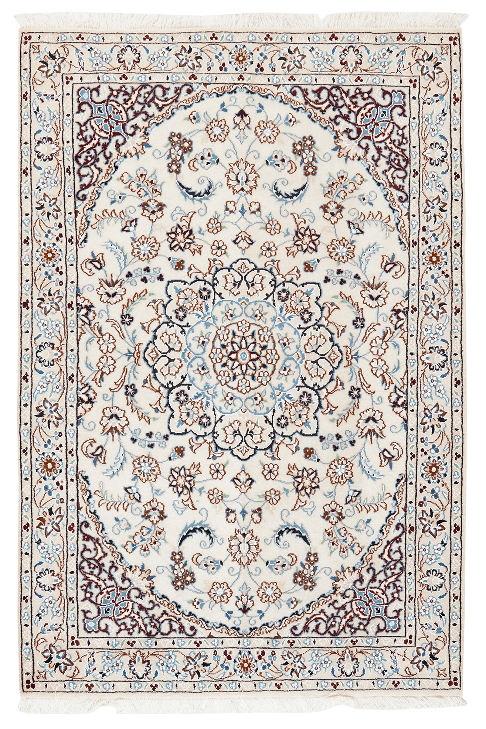 Nain 9La — Hand-knotted, 100x151 cm, Beige, 100% Virgin Wool | Main view