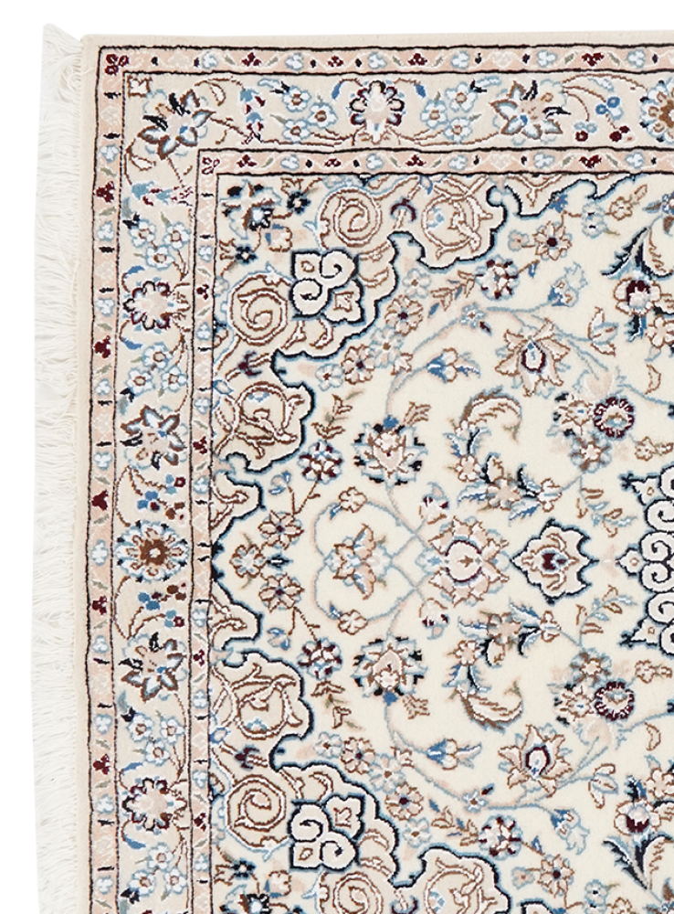 Nain 9La — Handgefertigt, 146x101 cm, Beige, 100% Virgin Wool | Back view