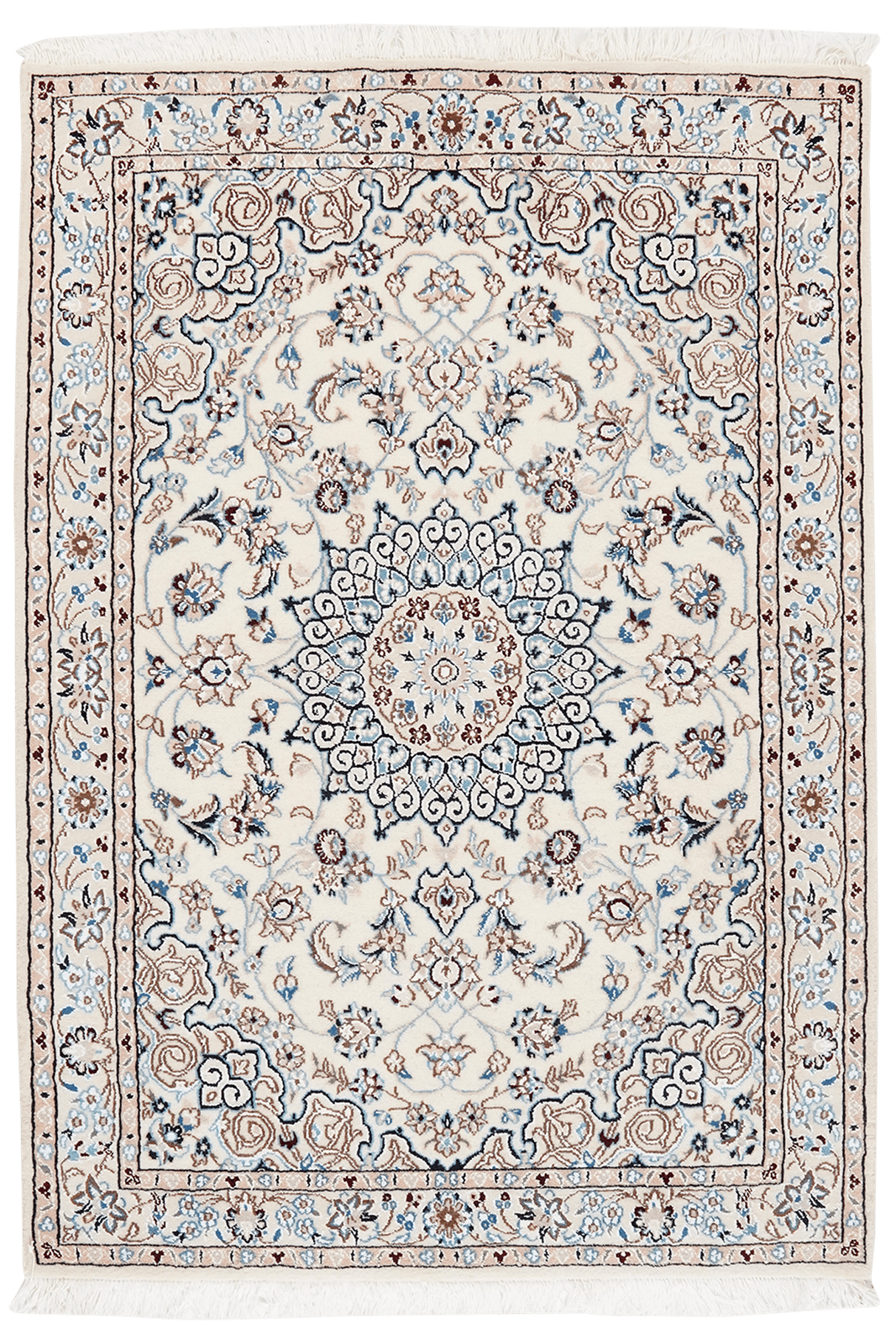 Nain 9La — Hand-knotted, 101x146 cm, Beige, 100% Virgin Wool | Main view