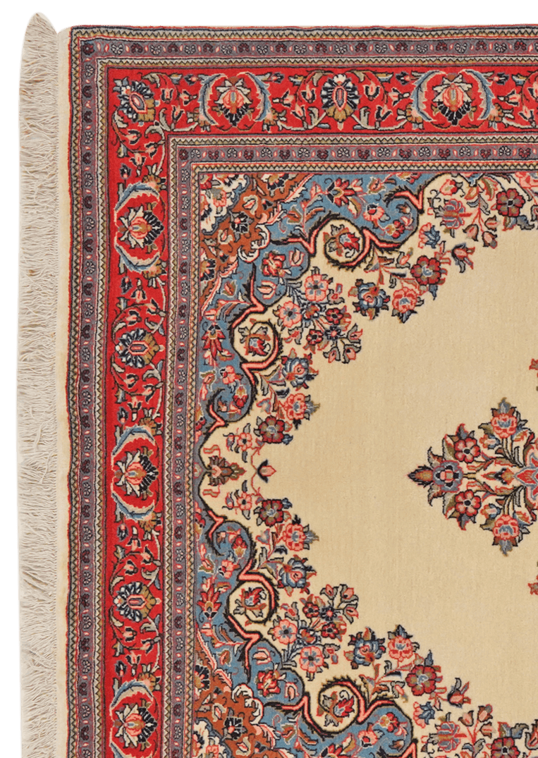 Sarough — Hand-knotted, 138x200 cm, Beige, 100% Virgin Wool | View 3