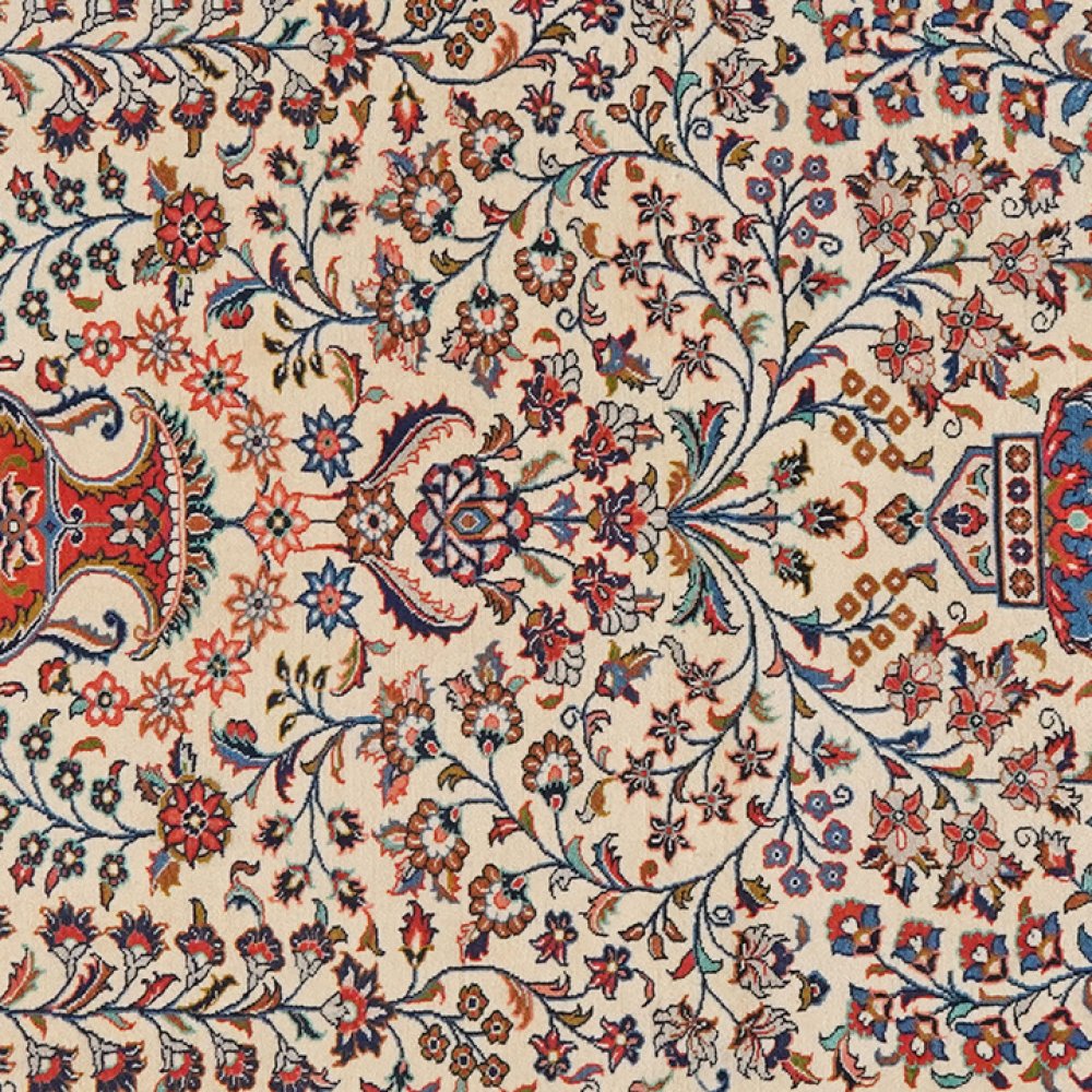 Sarough — Hand-knotted, 137x196 cm, Beige, 100% Virgin Wool | View 4