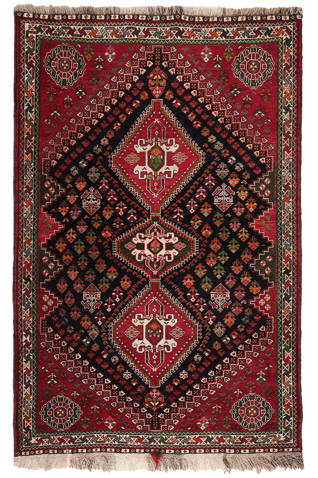 Gashgai — Hand-knotted, 112x169 cm, Blue, 100% Virgin Wool | Main view