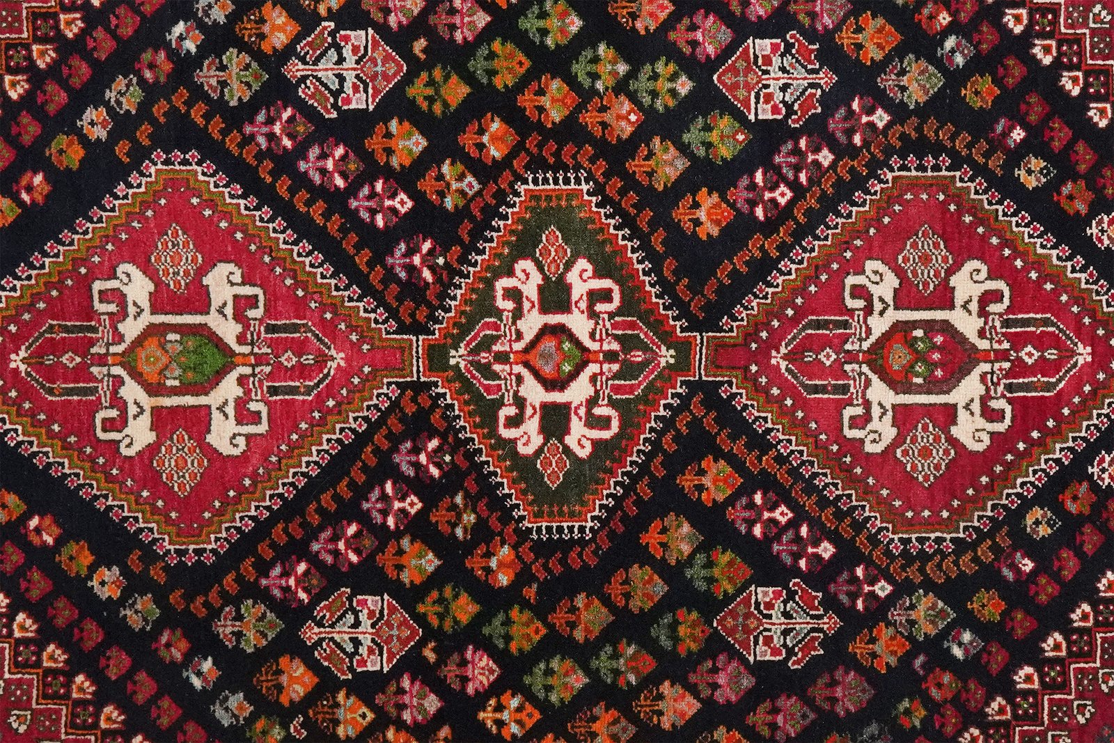 Gashgai — Hand-knotted, 112x169 cm, Blue, 100% Virgin Wool | View 4