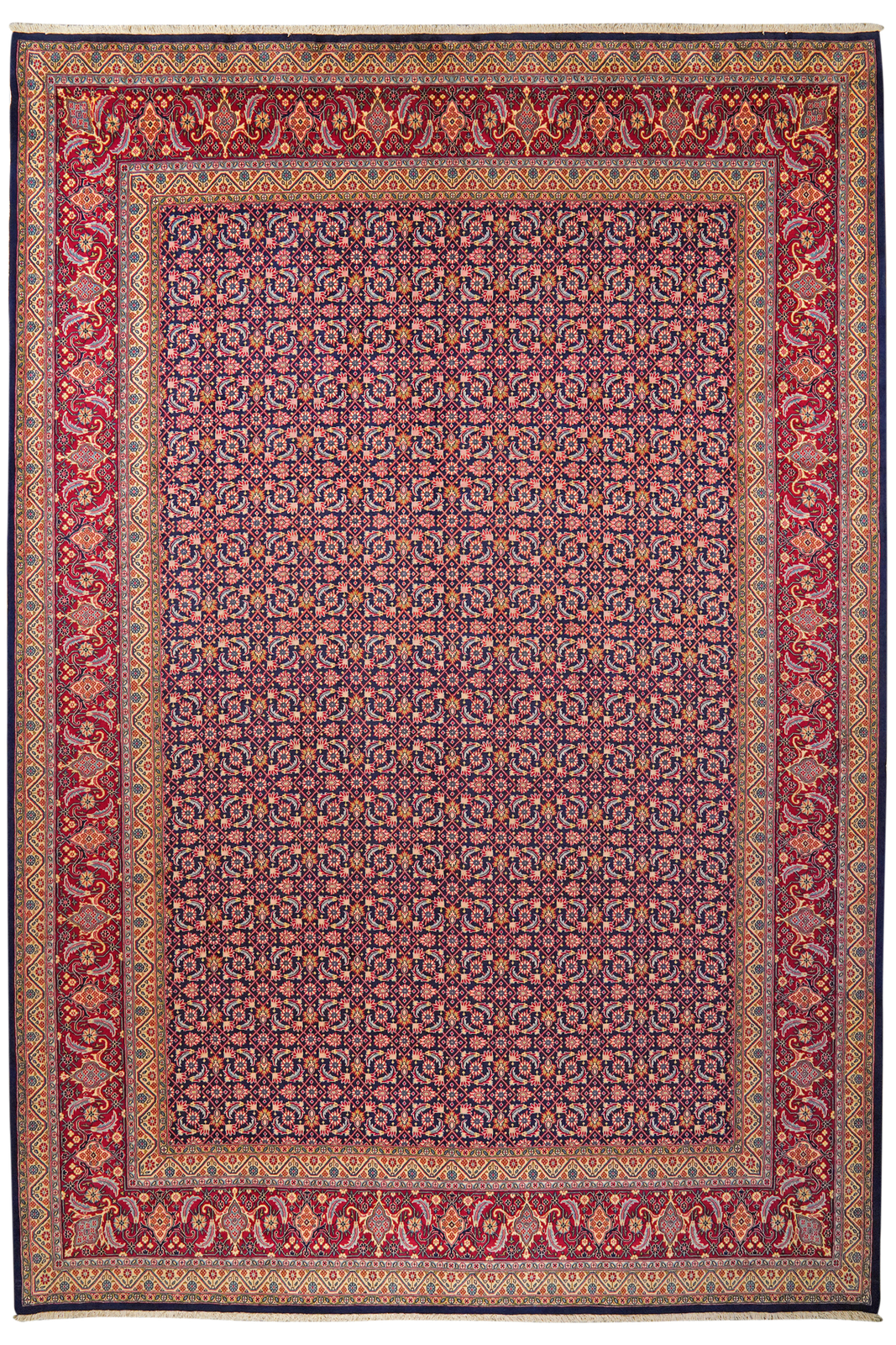 Hamadan — Hand-knotted, 302x446 cm, Blue, 100% Virgin Wool | Main view