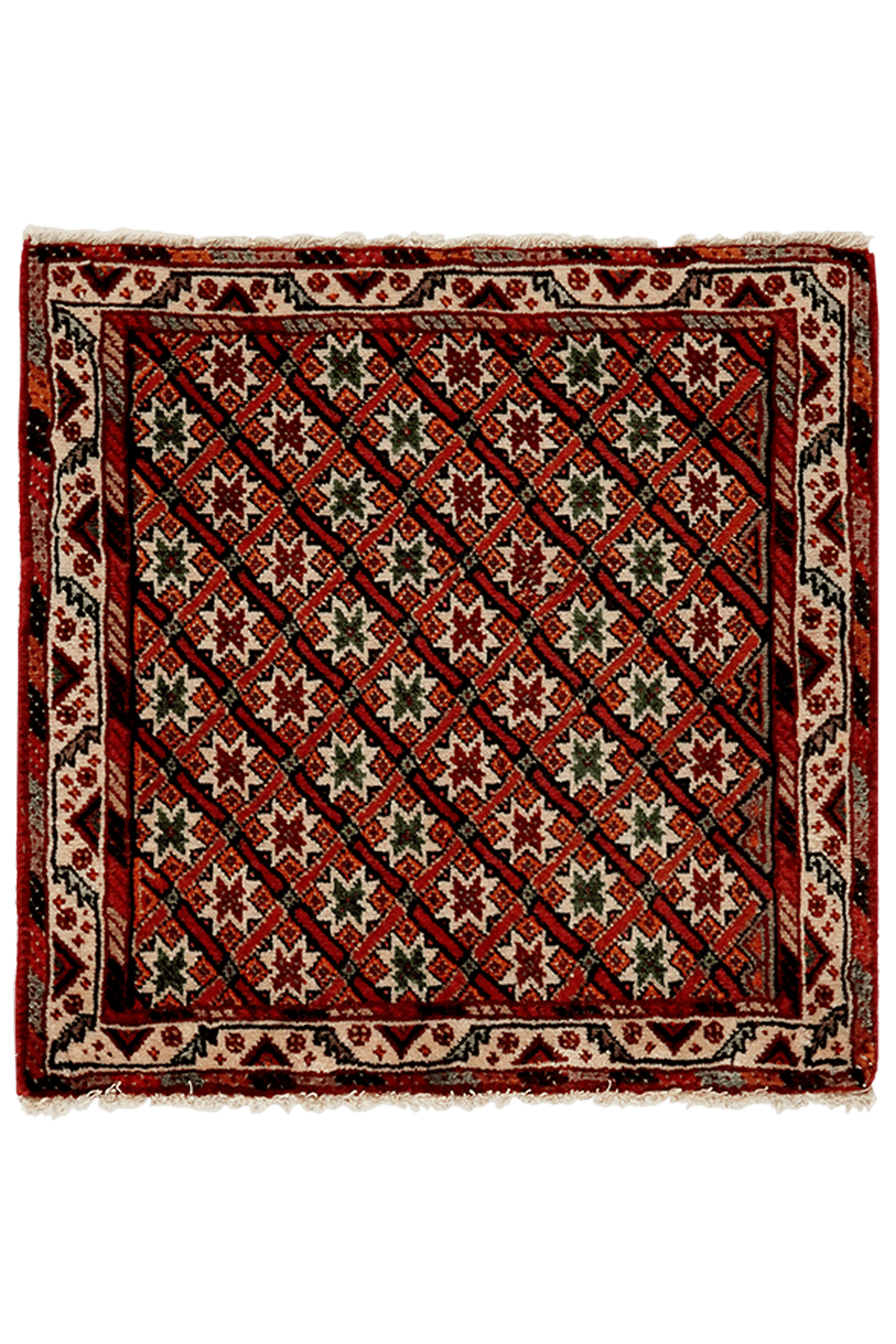 Gashgai — Hand-knotted, 57x56 cm, Multicolor, 100% Virgin Wool | Main view