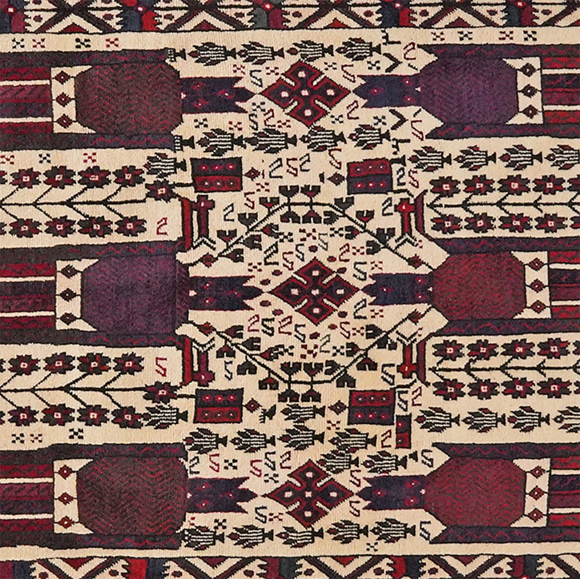 Afshar — Hand-knotted, 160x247 cm, Beige, 100% Virgin Wool | View 4