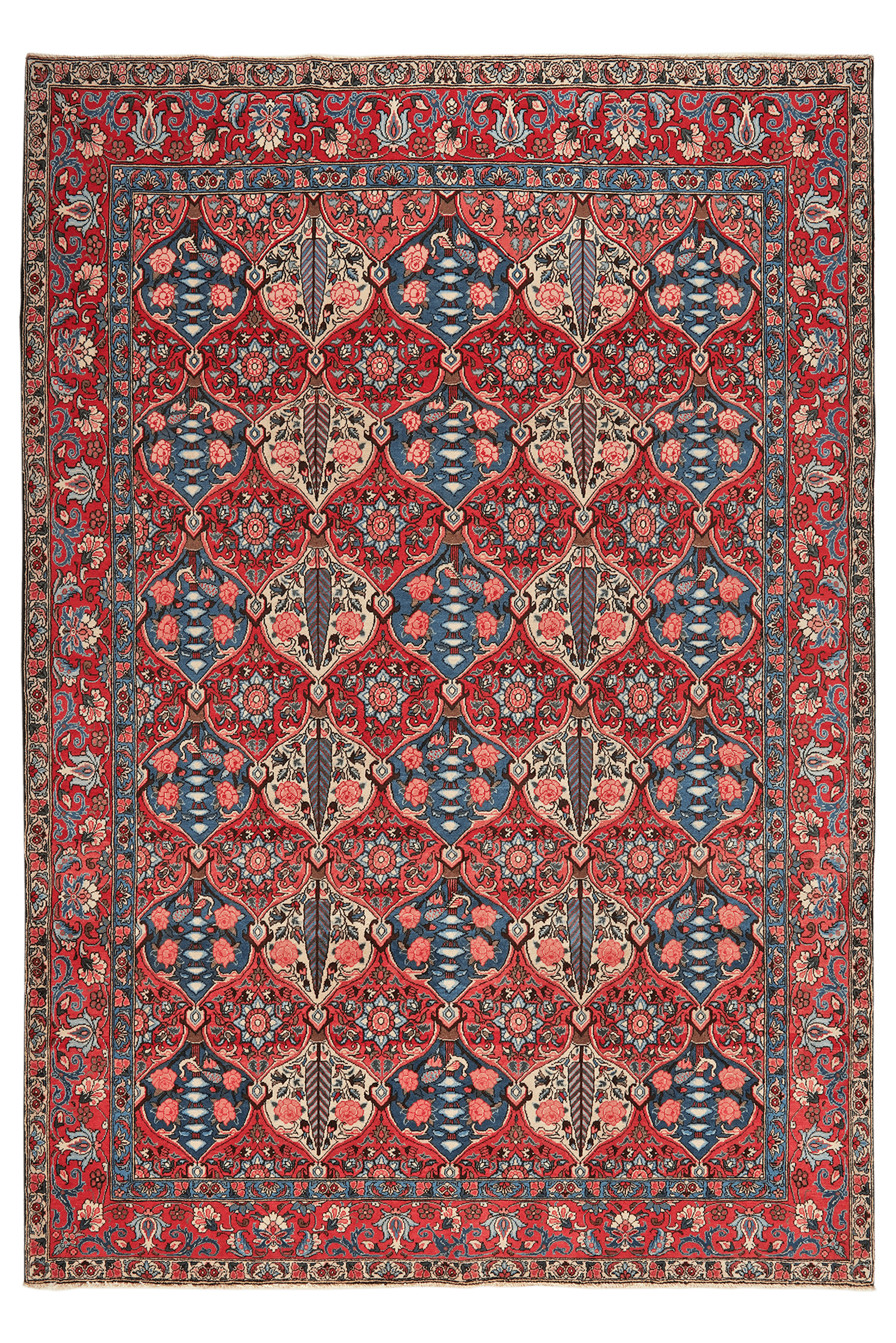 Bakhtiar — Hand-knotted, 206x303 cm, Multicolor, 100% Virgin Wool | Main view