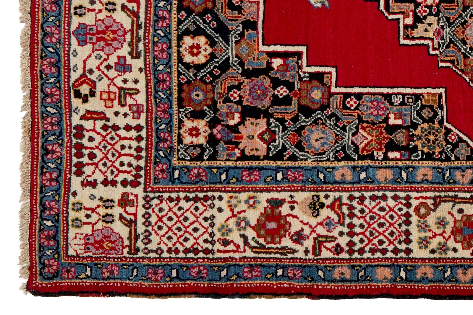 Sarab — Hand-knotted, 137x175 cm, Red, 100% Virgin Wool | View 3