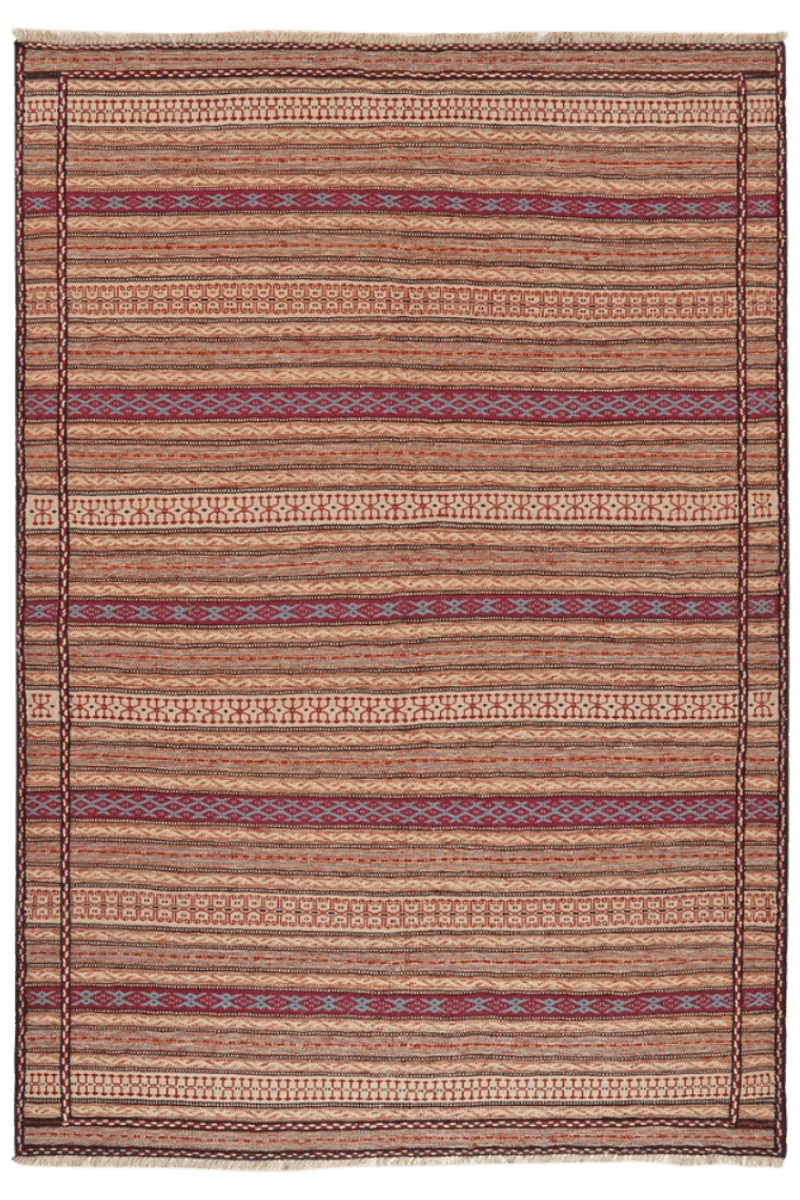 Kelim Kordi — Handmade, 164x237 cm, Brown, 100% Virgin Wool | Main view