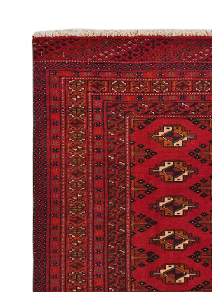 Belutch — Hand-knotted, 131x70 cm, Red, 100% Virgin Wool | View 3