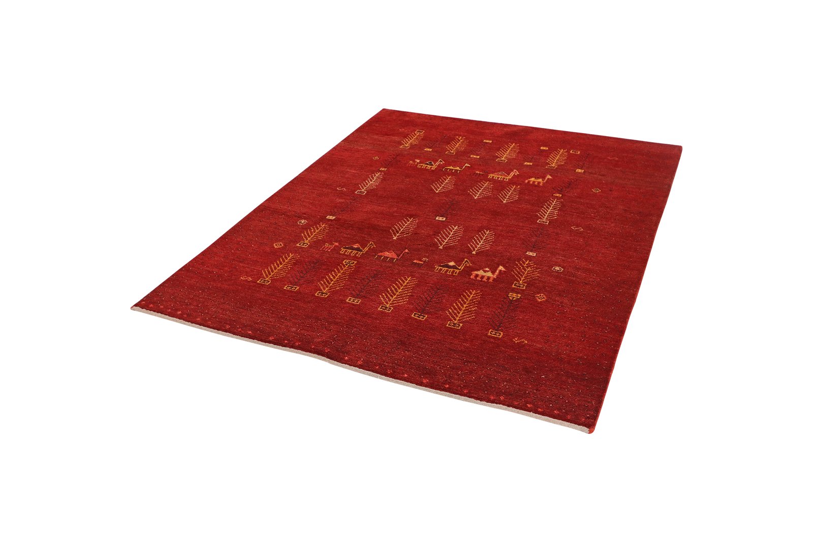 Rizbaf — Hand-knotted, 149x192 cm, Red, 100% Virgin Wool | View 5