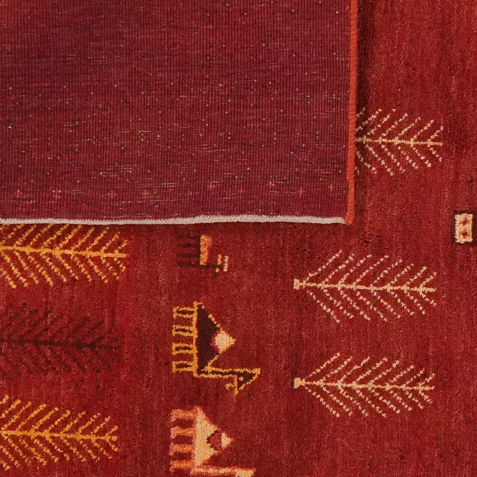 Rizbaf — Hand-knotted, 149x192 cm, Red, 100% Virgin Wool | View 6