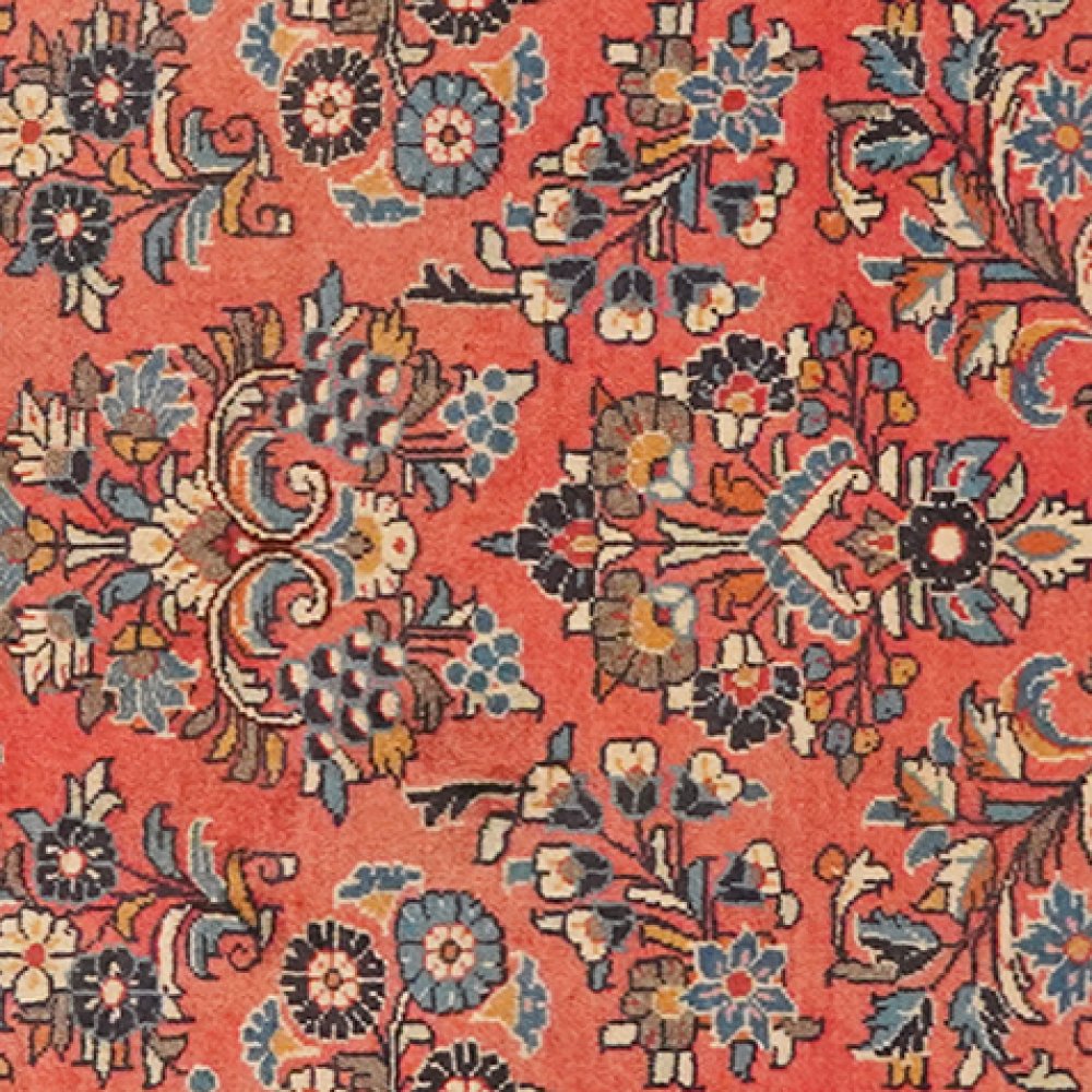 Sarough — Hand-knotted, 78x203 cm, Red, 100% Virgin Wool | View 4