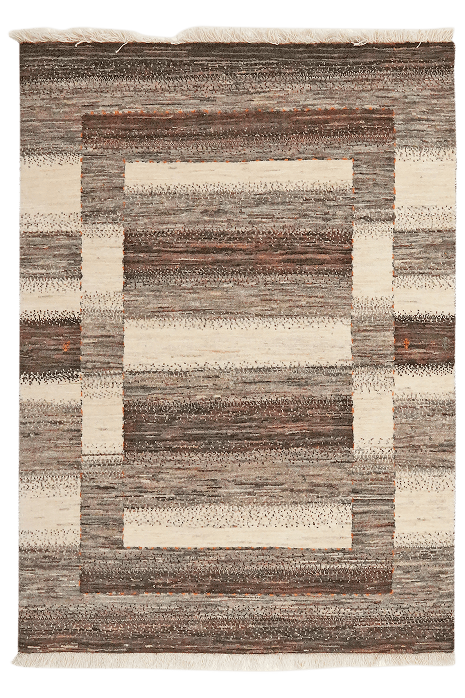 Rizbaf — Hand-knotted, 99x140 cm, Beige, 100% Virgin Wool | Main view