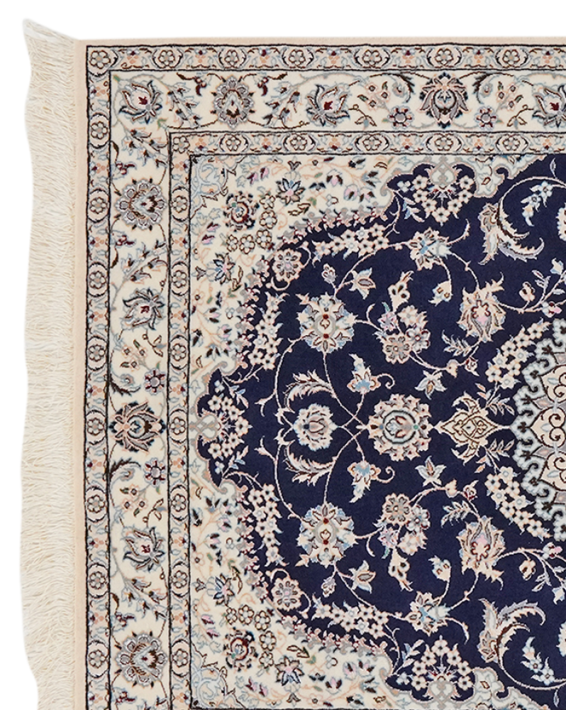 Nain 6La — Handgefertigt, 151x102 cm, Beige, 100% Virgin Wool | Back view