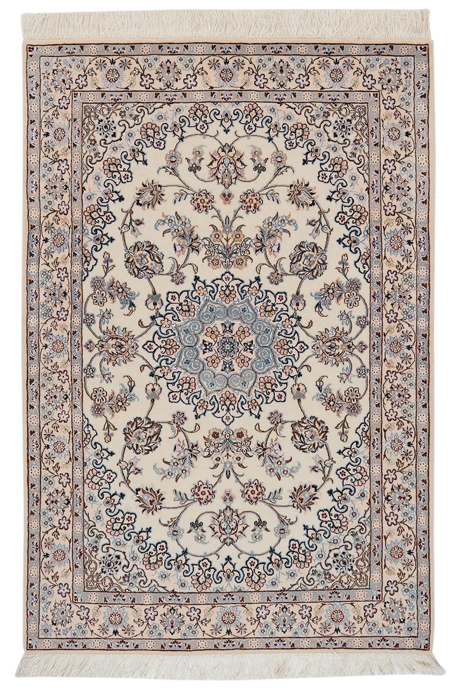 Nain 6La — Handgefertigt, 146x98 cm, Beige, 100% Virgin Wool | Main view