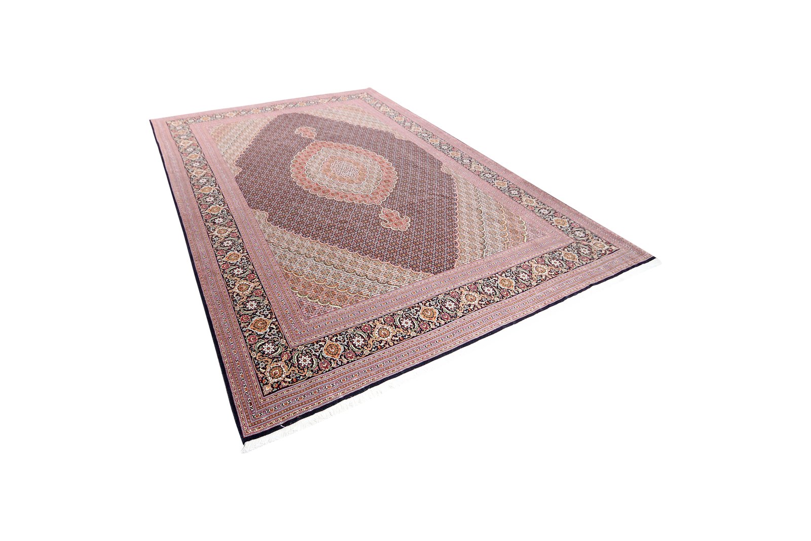 Tabriz 50 Raj — Hand-knotted, 242x349 cm, Black, 100% Virgin Wool | View 5
