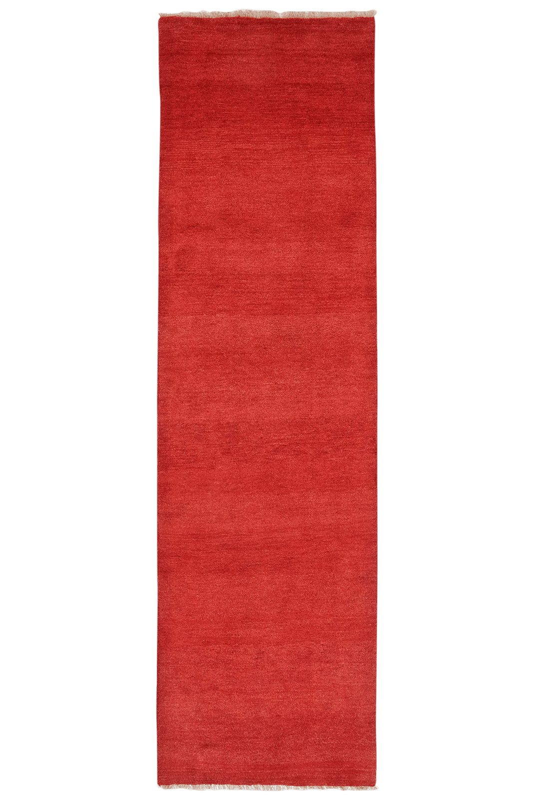 Gabbeh — Hand-knotted, 84x289 cm, Red, 100% Virgin Wool | Main view