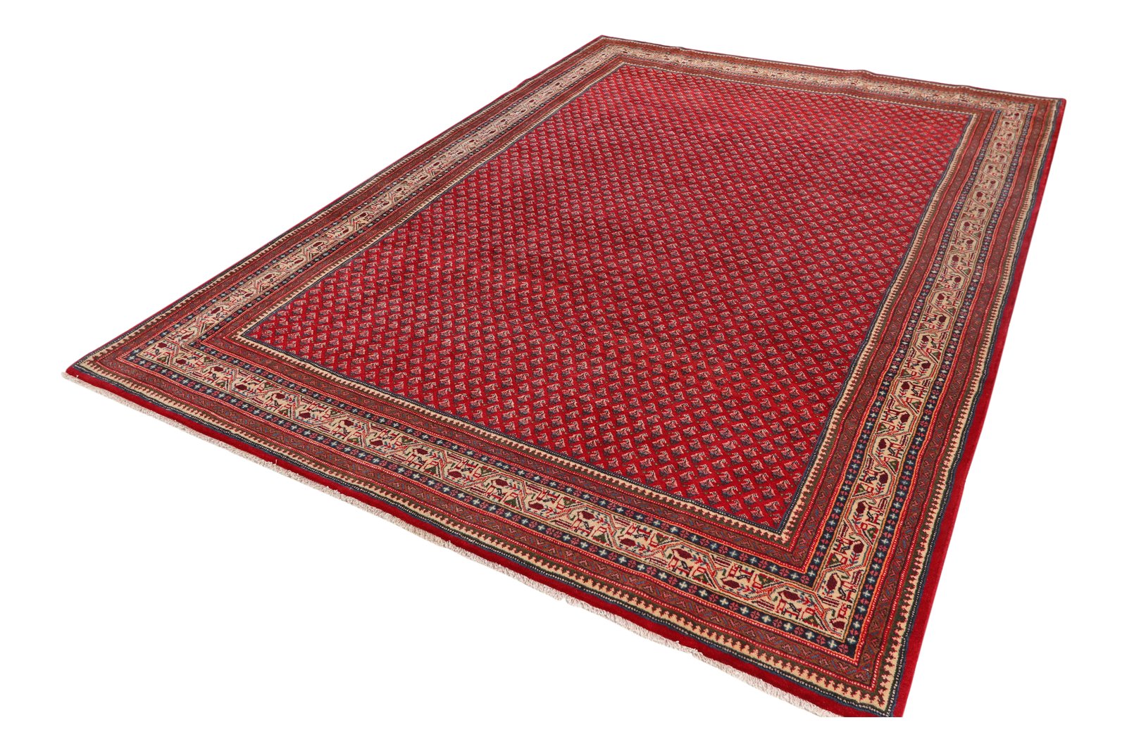 Sarough — Hand-knotted, 218x315 cm, Red, 100% Virgin Wool | View 5