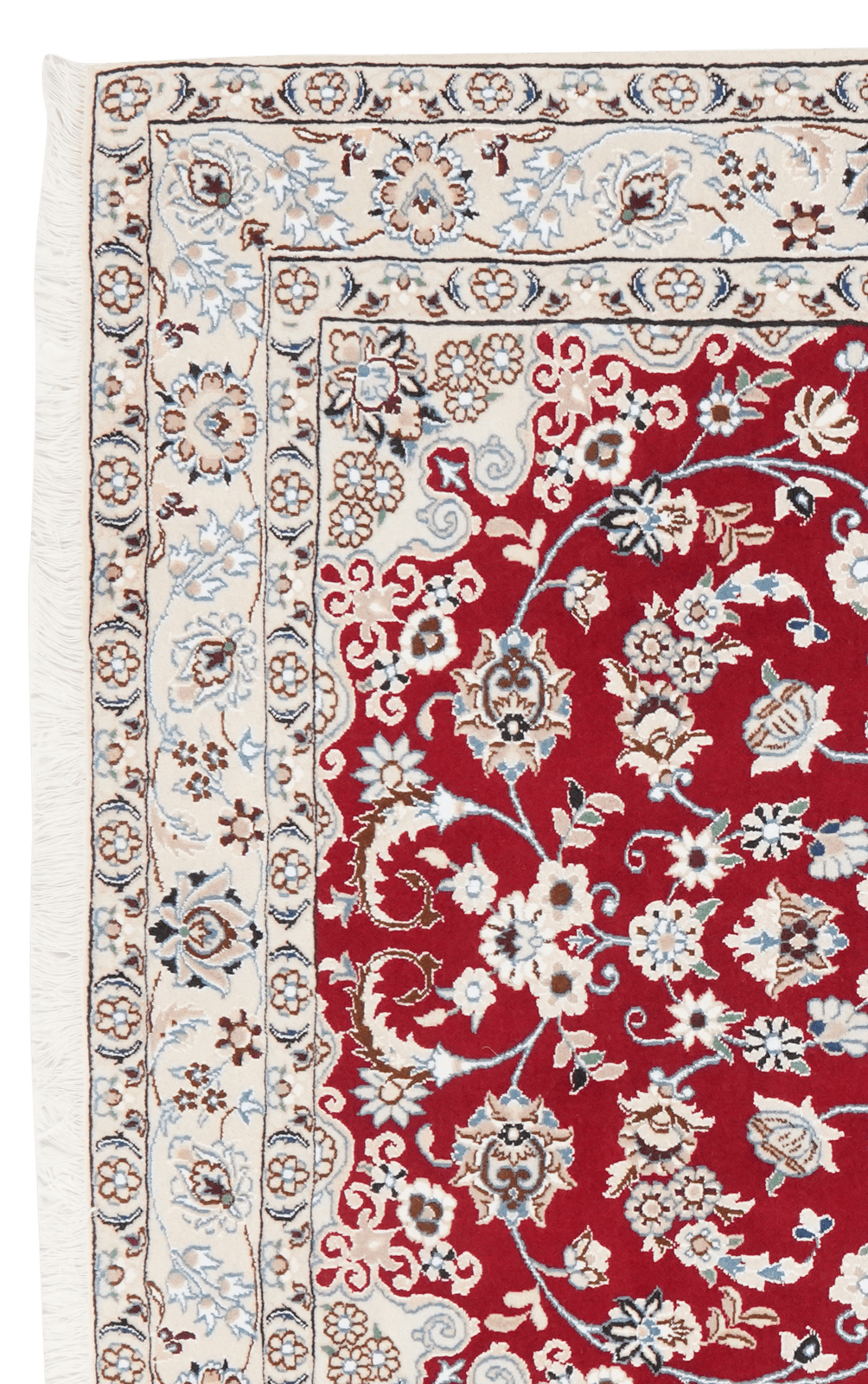Nain 9La — Hand-knotted, 129x202 cm, Red, 100% Virgin Wool | View 3